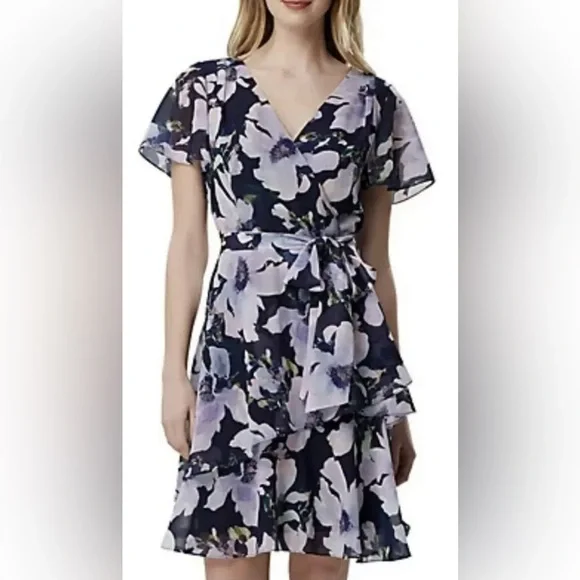 green emerald velvet dress Wintergarden Floral Dress – Elie Tahari main image 1